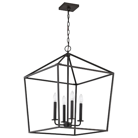 Nuvo Emma 4-Light Small Pendant - Matte Black Finish 60/7941